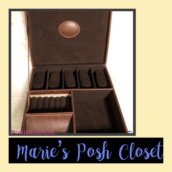 Other - Brown Faux Leather Jewelry Box